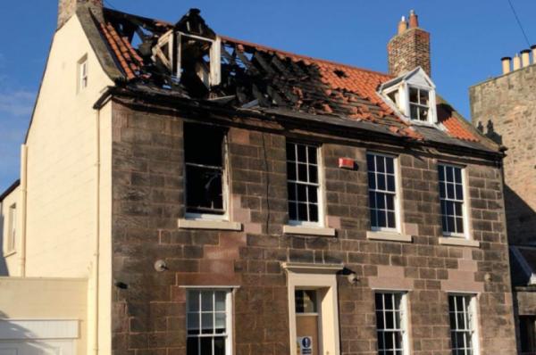 Fire damage in Berwick